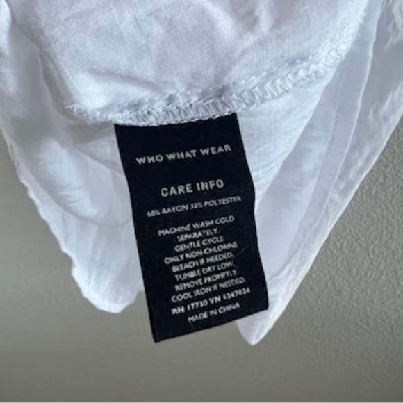 Who What Wear White Pleated Front Top Tank Shirt Blouse XS - Picture 5 of 5